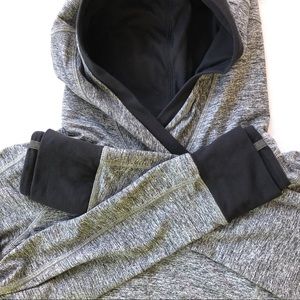 Lululemon Think Fast Hoodie Space Dye Black 10